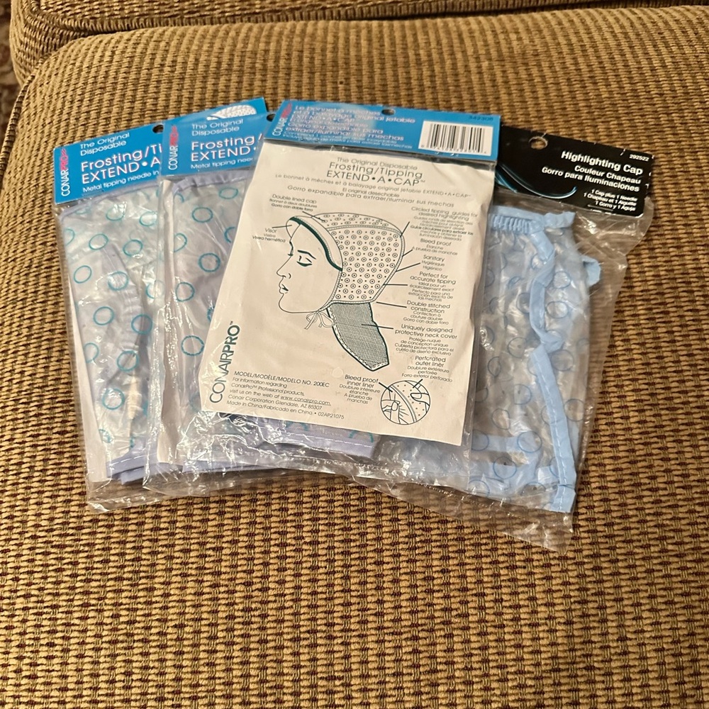 Pack of (4) NEW Salon Care Highlighting Cap Set by Conairpro